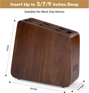Giá tốt, bán chạy nhất, giá đỡ dao từ tính bằng gỗ lớn, bộ dao kèm giá đỡ bằng gỗ - Product Image 4