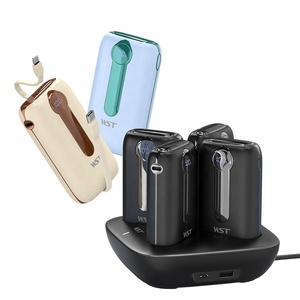 Wst bán buôn 2025 Hot Sản phẩm bán chạy Powerbank sạc xách tay <span class=keywords><strong>mini</strong></span> Cáp 10000mAh ngân hàng điện <span class=keywords><strong>Dock</strong></span> trạm cho điện thoại - Product Image 1