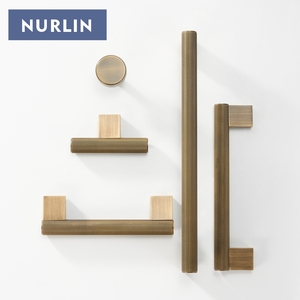 Nurlin Solid Brass <span class=keywords><strong>New</strong></span> Tuyến Tính Nội Knobs Dài T-Bar Đồ Nội Thất Tủ Quần Áo Ngăn Kéo Xử Lý Kéo Tủ Thanh Vuông Feet - Product Image 2