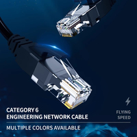Kabel Patch Cord Ethernet UTP Cat6 8P8C RJ45 Bulat 0.5m untuk Komputer Router