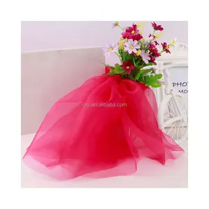 Hot Sale Organza Tulle Fabric Garments Underwear Warp Knitted Plain Tulle Home Textile Material