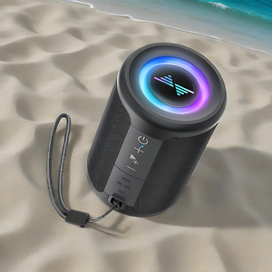 Pequeño altavoz portátil TWS estéreo con sonido envolvente Blue Tooth, LED RGB tipo C, conexión de tarjeta AUX TF, 5W, inalámbrico, alimentado por batería - Product Image 6