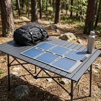 Chargeur solaire portable Sunflex SFS-T 6 plis, camping, étanche IP67, panneau solaire pliable en perovskite 32W, ultra-léger, pour sac à dos