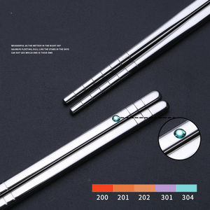 Venta al por mayor de fábrica de alta calidad personalizado japonés plata 304 Metal Acero inoxidable <span class=keywords><strong>palillos</strong></span> <span class=keywords><strong>Coreanos</strong></span> - Product Image 2