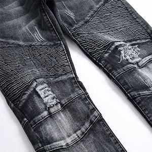 Jeans de Mezclilla Personalizados al por Mayor de Fábrica China, Jeans de Hombre de Alta Calidad Estilo Europeo y Americano, Jeans Rotos de Talla Grande para Hombre - Product Image 5