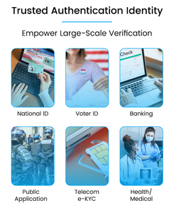 EKEMP iscrizione biometrica FBI scansione dal vivo 442 Scanner di impronte digitali quattro dita due pollici dieci stampa digitale Fap60 lettore di dita - Product Image 5