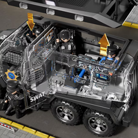 Ensemble de jouets de voiture de police électrique pour enfants, personnalisé en usine, avec figurine miniature, lumières et sons, pour jeu d'imitation