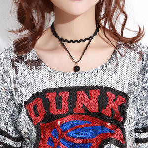 8801 disfraz de club nocturno nueva canción femenina actuación Jazz Dance Sequin Top - Product Image 3