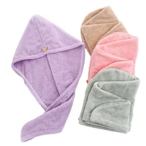 Wholesale Price Multicolor Chine Supplier Super Absorption Microfiber Hair Turban Towel For Salon With Loop