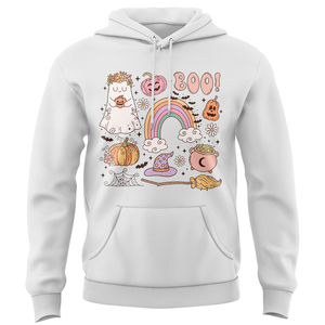 Algodón puro Hippie Hallowmas Boo Ghost Lets Go <span class=keywords><strong>Ghouls</strong></span> Spooky Season Muslos gruesos Vibes Personalizado Feliz Navidad Unisex Sudaderas con capucha - Product Image 4