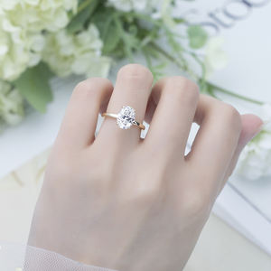 خاتم الخطوبة هدية خاتم الزواج مختبر نمت سوليتير خاتم الماس - Product Image 3