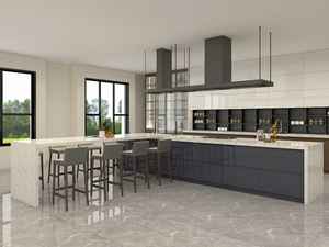 Gabinetes de Cocina de Alto Brillo con Puertas de Vidrio, Diseño Ecológico y Duradero, Gran Capacidad de Almacenamiento - Product Image 2