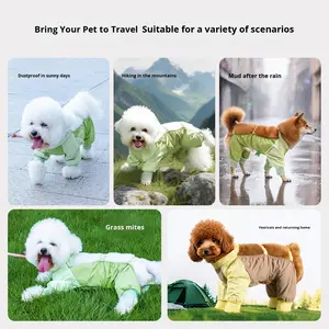 מכנסי פוליאסטר קטנים לכלבים, עמידים לאבק, עמידים למים, עמידים בפני שתן, עמידים בפני לכלוך, כיסויי רגליים להליכה בחוץ לכל עונות השנה - Product Image 2