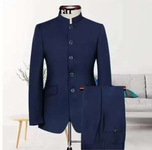 Novo Estilo Dos Homens em Pé Collar Ternos <span class=keywords><strong>2</strong></span> Peças Jaqueta + Calça Moda Casual Casamento Festa Prom Masculino Vestuário Personalizado Ropa Hombre - Product Image 5