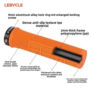 Puños Ergonómicos para Manillar de Bicicleta de Montaña, de Goma TPR Antideslizante, con Doble Bloqueo, Absorción de Impactos, 135 mm, Ajuste Universal - Product Image 3