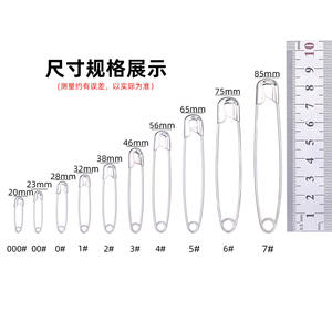 Broche de seguridad de alambre de acero multi-especificación del fabricante, chapado en níquel, <span class=keywords><strong>para</strong></span> fijar <span class=keywords><strong>etiquetas</strong></span> de <span class=keywords><strong>ropa</strong></span>, resistente y antioxidante - Product Image 1