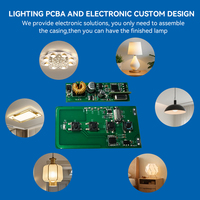 Placa de Circuito LED PCBA para Lámpara de Mesa Táctil con Regulación de Intensidad, Soluciones Personalizadas Integrales