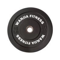 Chaque salle de sport sérieuse doit avoir un ensemble de plaques de bumper noires en caoutchouc haute densité pour haltères olympiques, idéal pour les studios de fitness.