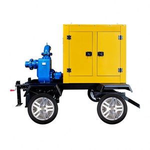 Pompe centrifuge auto-amorçante industrielle à moteur diesel pour eaux usées, grande capacité, pour la déshydratation - Product Image 1