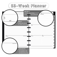 Carnet de notes avec logo personnalisé Classeur transparent transparent pour agenda et organisation personnelle en PVC