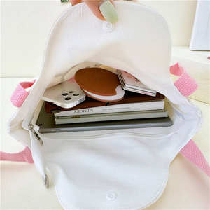 Nouveau sac à bandoulière pour filles d'école intermédiaire, grande capacité, mignon, en toile - Product Image 6