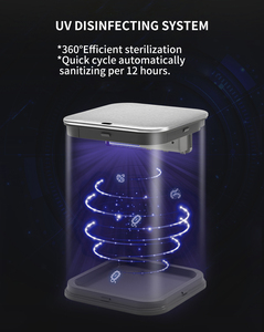 <span class=keywords><strong>Cubo</strong></span> de <span class=keywords><strong>basura</strong></span> de cocina con Sensor automático de 30L con tapa, <span class=keywords><strong>cubo</strong></span> de <span class=keywords><strong>basura</strong></span> antihuellas dactilares de acero inoxidable para el hogar y la Oficina, producto de Metal inteligente - Product Image 2