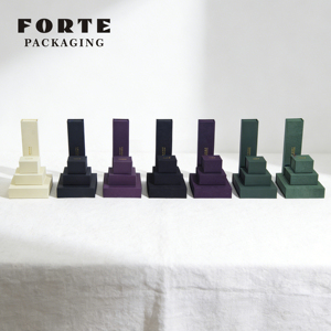 FORTE Satin - Juego de Cajas de Regalo para Pendientes con Logotipo Personalizado, Caja de Embalaje de Joyería de Papel Artesanal - Product Image 3
