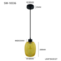 Lámpara Colgante Moderna Decorativa de Lujo en Vidrio para Interiores del Hogar, E27, Lámparas de Techo y Colgantes LED