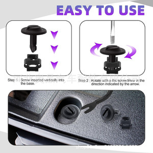 คลิปยึดสปอยเลอร์ใต้ท้องเครื่องยนต์ Volkswagen รุ่น 4A0805121A 4A0805163 ตัวยึดกันชนหลัง วัสดุ PP - Product Image 5