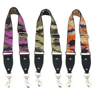 2022 best selling glitter camo shoulder bag strap adjustable wide handbag straps 5cm wide crossbody strap