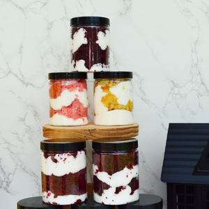 XJH stoples plastik grosir kosong bening 150ml-500ml kue plastik stoples makanan kelas 4oz 8oz 16oz stoples kue wadah makanan penutup - Product Image 6