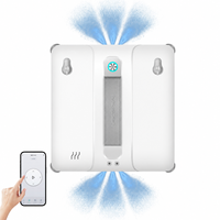 Robot de nettoyage de vitres électrique pour usage domestique, contrôle intelligent par application, pulvérisation d'eau, aspiration puissante, robot nettoyeur de vitres automatique