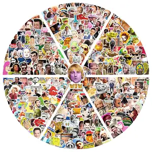 50PCS Creative funny emotions for teens skateboard frigo notebook meme stickers what you meme - Product Image 1