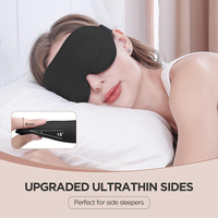 Masque de sommeil 3D personnalisé avec logo, ajustable, profilé, bloquant la lumière, pour les voyages et les siestes