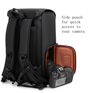 Sac à dos pour appareil photo multifonctionnel de grande capacité pour photographes, sac à dos pour ordinateur portable, imperméable, à double bandoulière - Product Image 6