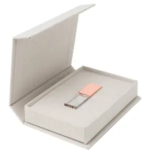 กล่องของขวัญ USB ผ้าลินิน USB เพนไดรฟปากกาแท่ง USB แฟลชไดรฟ์ขนาด8GB 16GB 32GB 64GB 2.0 3.0โลโก้ที่กำหนดเอง