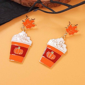 Design Sense, accesorios <span class=keywords><strong>de</strong></span> ambiente festivo, calabaza <span class=keywords><strong>de</strong></span> Halloween, taza <span class=keywords><strong>de</strong></span> Cola, pendientes <span class=keywords><strong>de</strong></span> hoja <span class=keywords><strong>de</strong></span> arce para mujer - Product Image 2