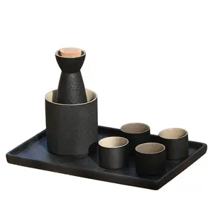 伝統酒セット日本酒サービングカップセット磁器陶器セラミックカップワイングラスアクセサリーギフトセット