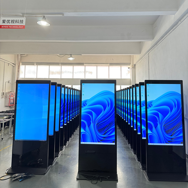 55 Inch Vertical LCD Advertising Display Interactive Panel Digital Signage Totem With Floor Standing Touch Screen