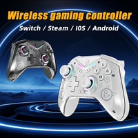 Control Inalámbrico para Juegos Gamegaga CM-619, Joystick con Efecto Hall RGB, Doble Vibración para NS, IOS, Android, Gamepad para Teléfono Móvil