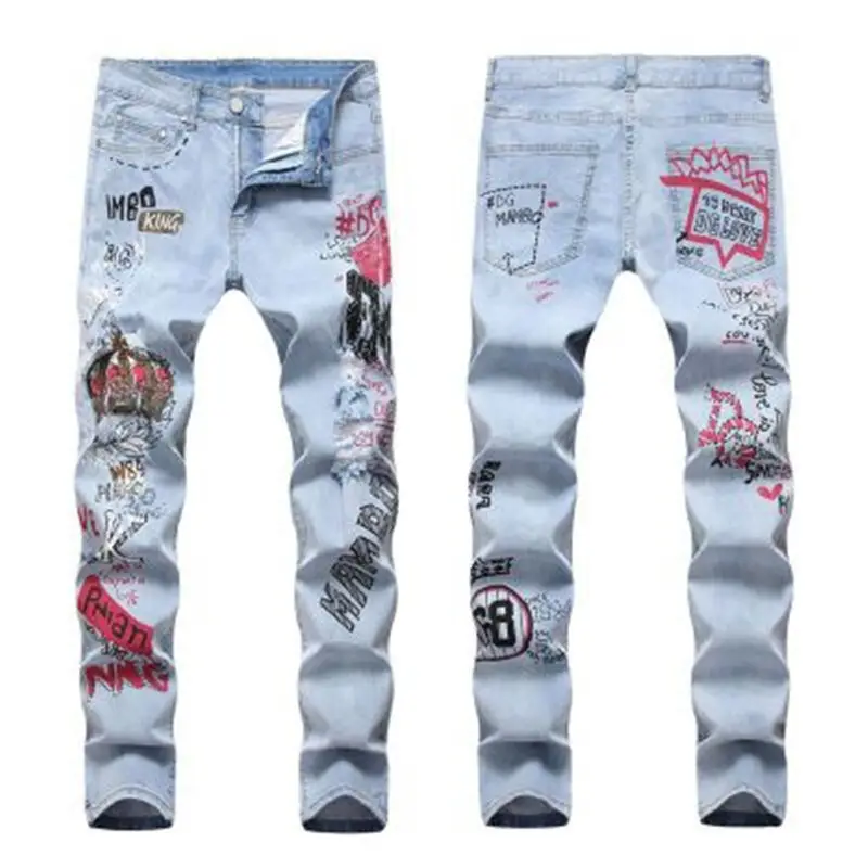 new plus size jean denim color for men mens track pants jogger