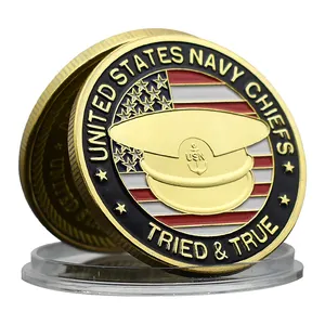 미국 족장 모자 바다 서비스 금화 시도 및 Ture 미국 수집품 메달