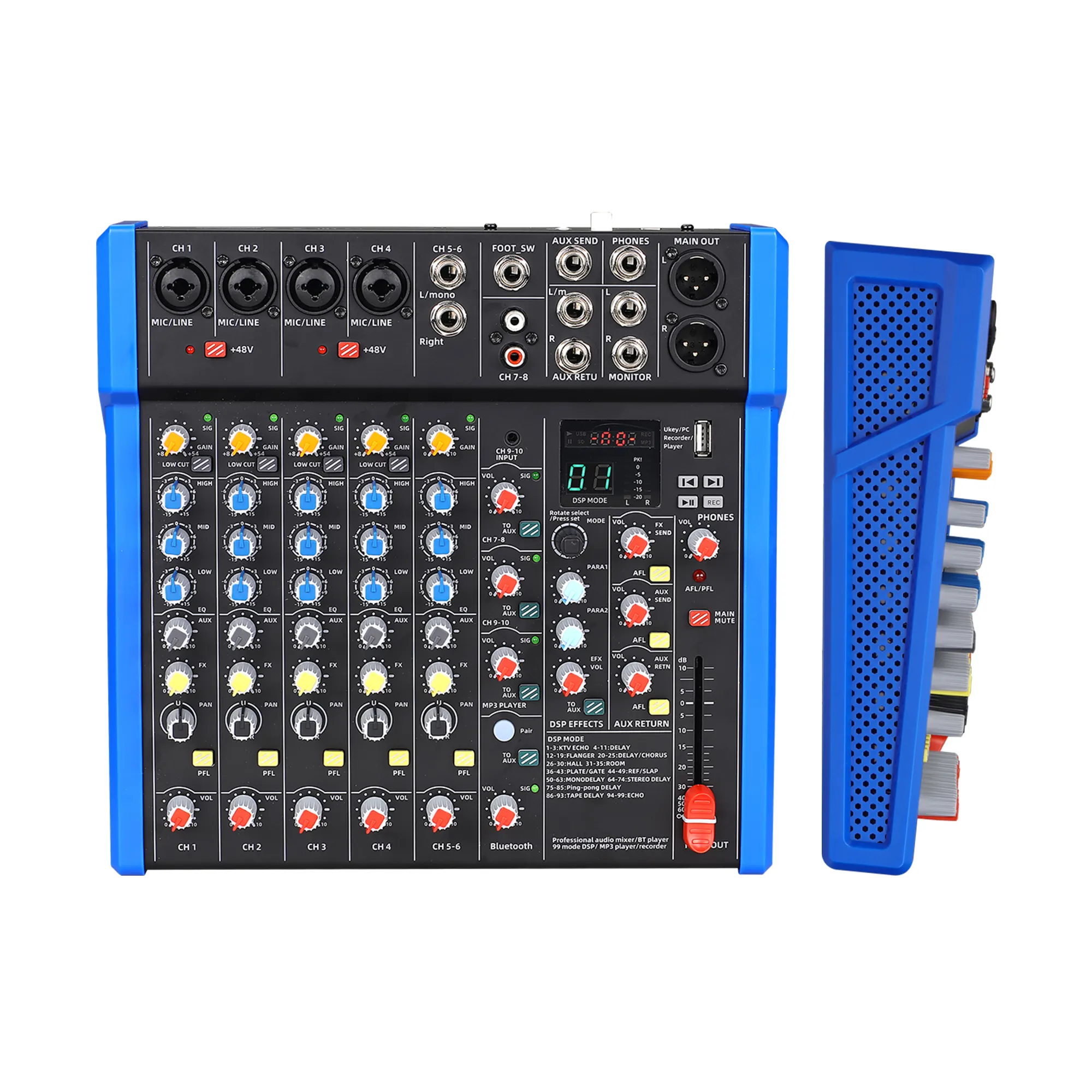 Precisión Pro Audio MEB428 Alta calidad Bajo ruido Audio Tarjetas de sonido Mezcladores Mezclador digital profesional para fiesta