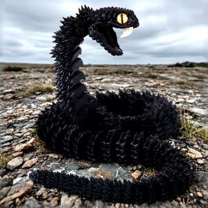 Juguete Antiestrés de Plástico con Forma de Serpiente Animal Congelada Realista con Dientes para Ejercitar las Manos Durante Largos Periodos de Trabajo y Descanso de Estudio - Product Image 1