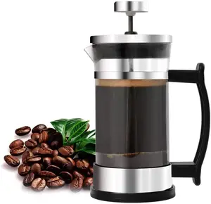 مقاومة للحرارة البورسليكات الزجاج 350 مللي صانع القهوة الفرنسي بنوع الضغط مع شاشة تصفية القهوة