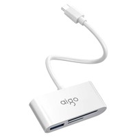 Lecteur de cartes USB-C SD TF, double emplacement pour cartes + port USB supplémentaire, Plug-and-Play pour transfert de fichiers sur ordinateur de bureau, tablette et appareil photo numérique
