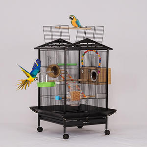 Gemakkelijk te reinigen ijzeren gaas vogelkooien, metalen draagmanden voor parkieten, kanaries en andere vogels, vogelhuis voor papegaaien. - Product Image 1