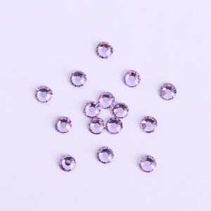 हॉट सेलिंग 1440 नाखून चार्म्स लैवेंडर ग्लास गैंडा गैंडे का ग्रेड 'ए' खाली फ्लैबैक नॉन हॉट फिक्स - Product Image 4