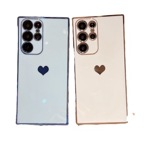Coque de protection intégrale antichoc en TPU électroplaqué gravé au laser en forme de cœur pour S26 Ultra S24 FE - Product Image 5