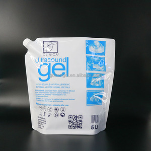 Pochettes en plastique PE jetables laminées personnalisées pour gel d'échographie médicale - Emballage vertical et portable - Product Image 2